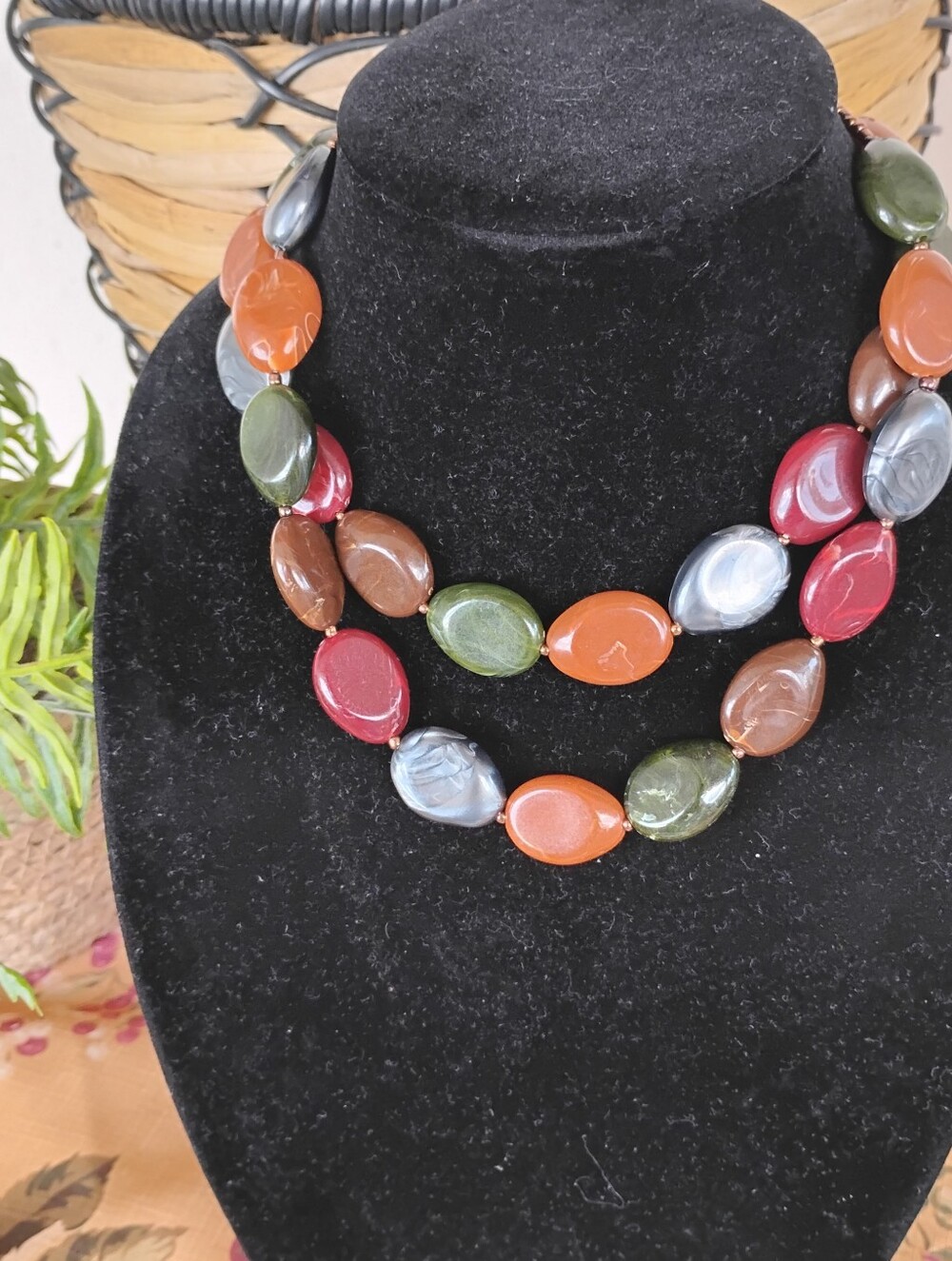 Multicolor Bead Statement Necklace - Women Jewelry